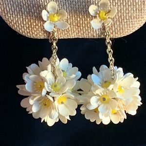 Antique Hanging Flower Pom Earrings!